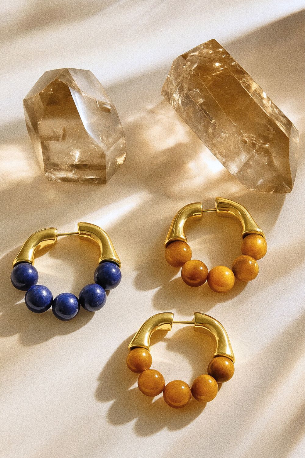 Radiance Hoop Gemstone Earrings