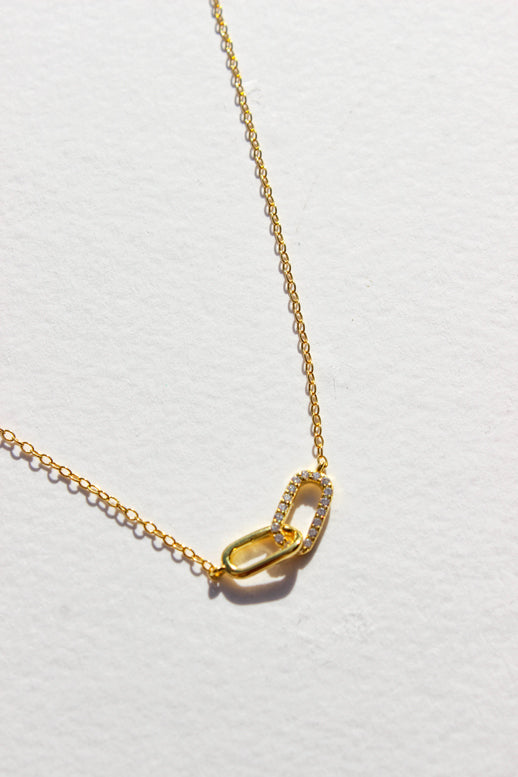 Interlock Necklace and Bracelet Set