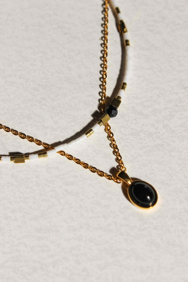 Black Onyx Necklace Set