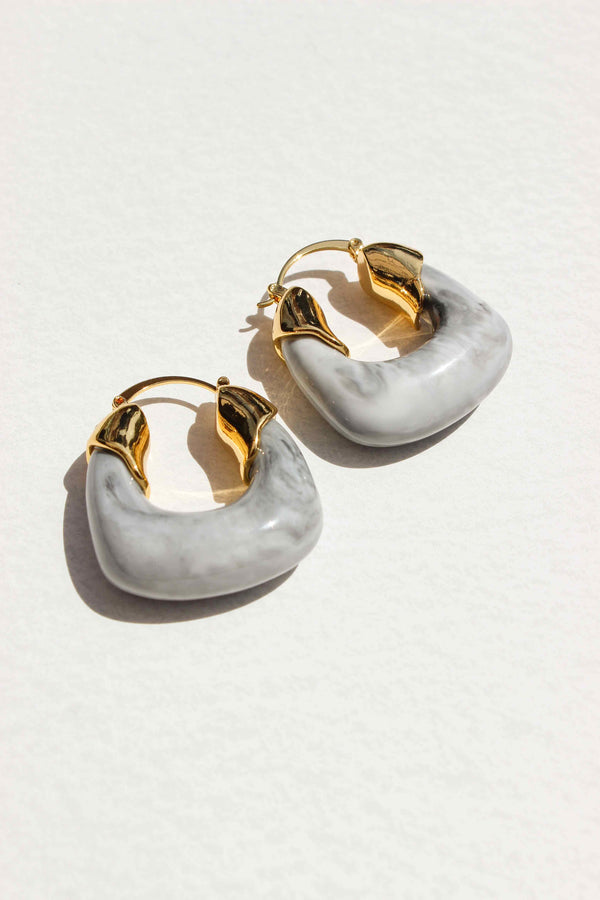 Kira Earrings/Marble