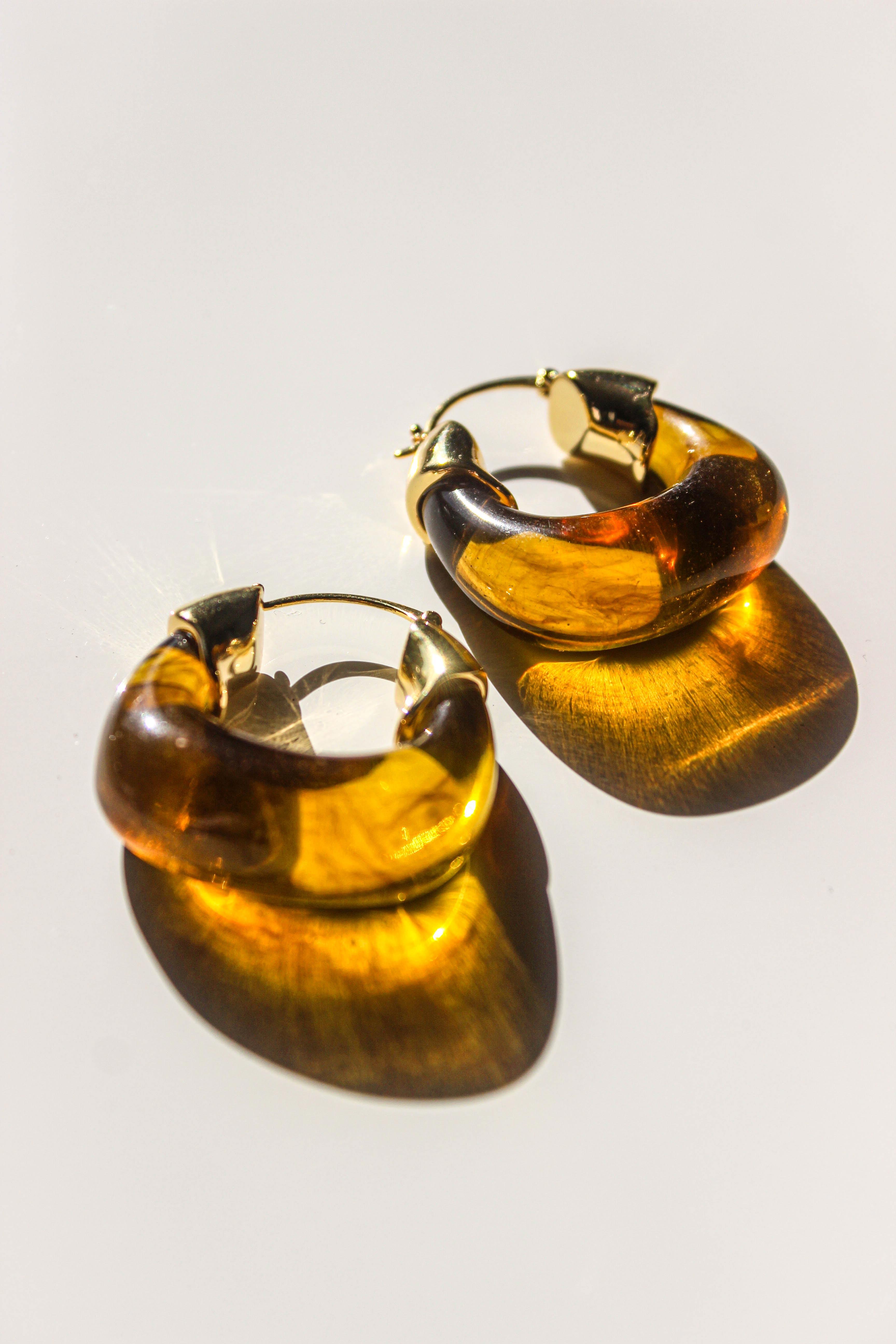 Amber Hoop Earrings - Complete. Studio
