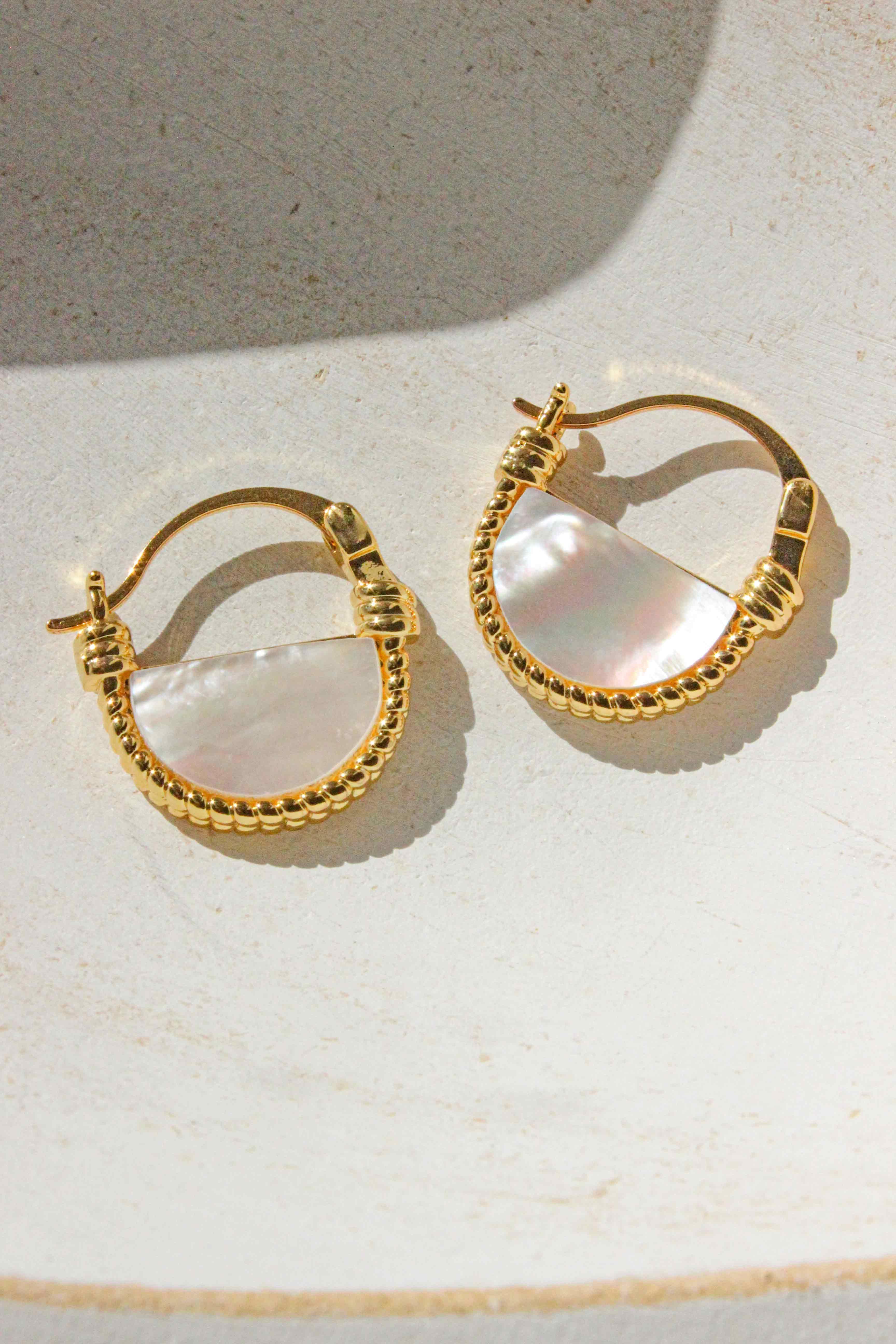 PEARL HOOP EARRINGS - Complete. Studio