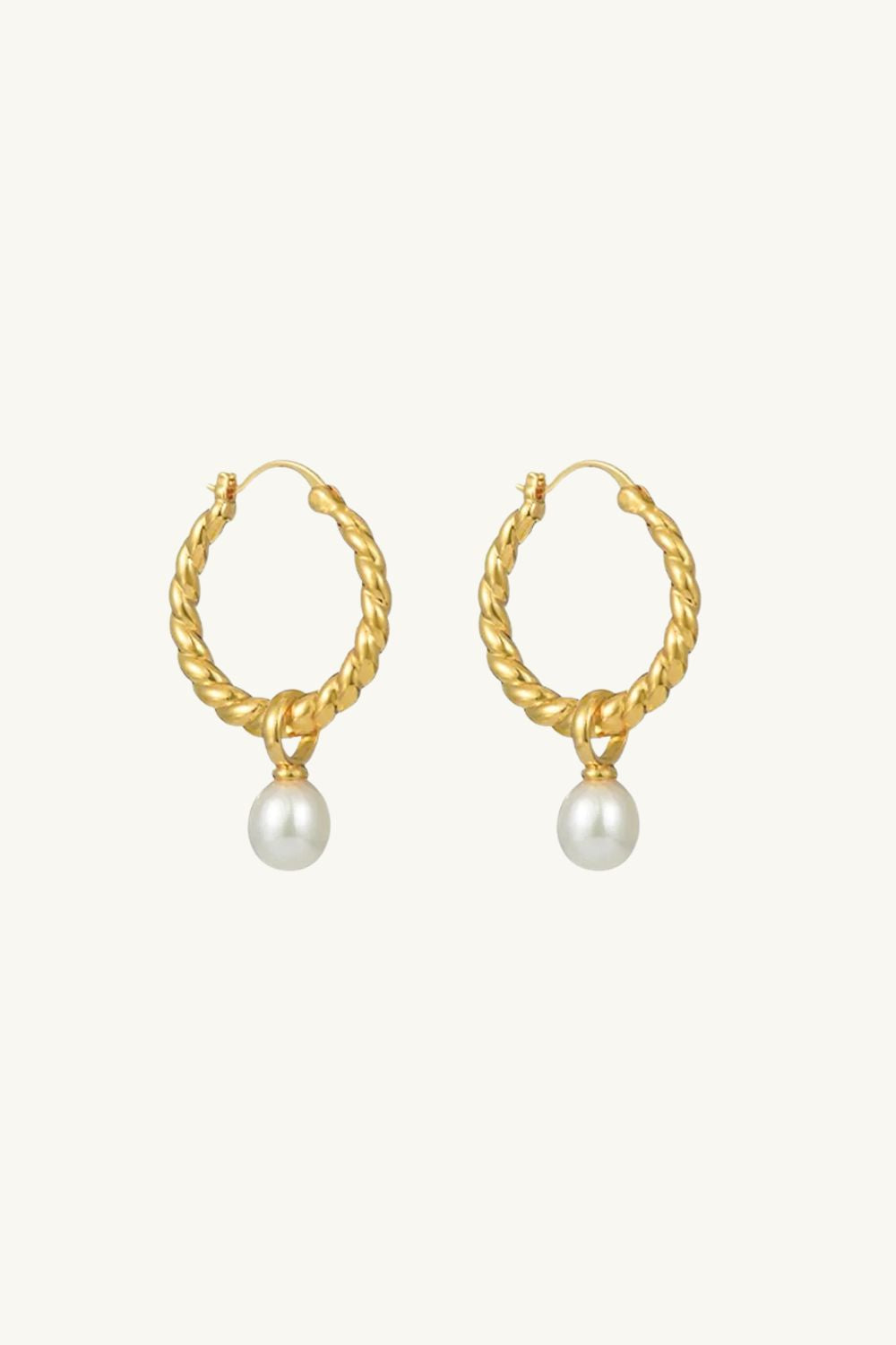 Martine Pearl Hoop Earrings