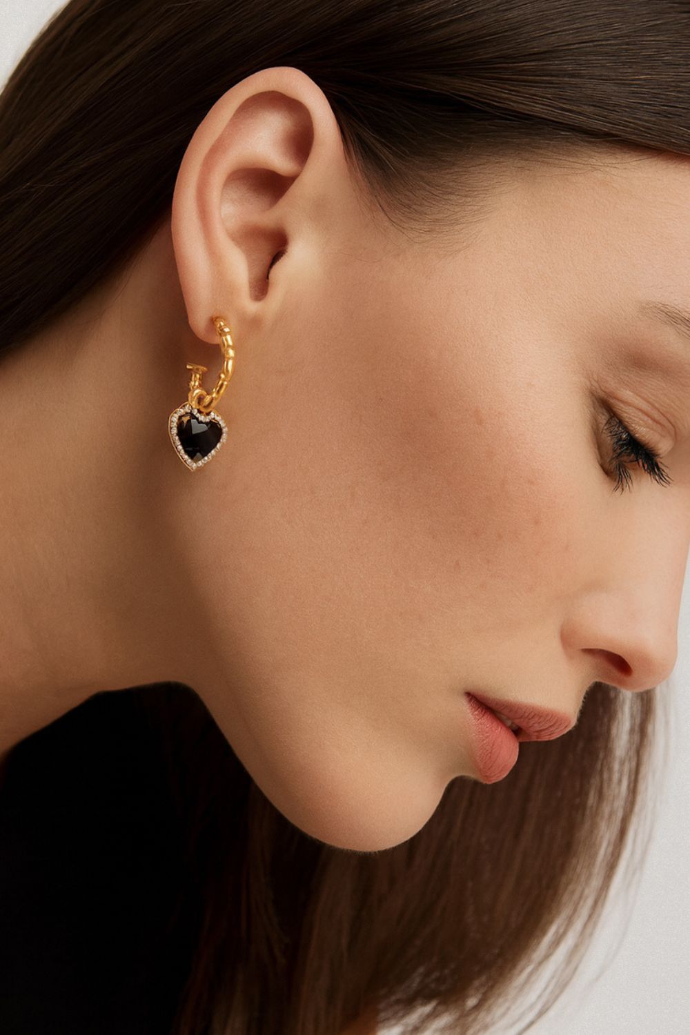 Heart Rays Dangle Earrings