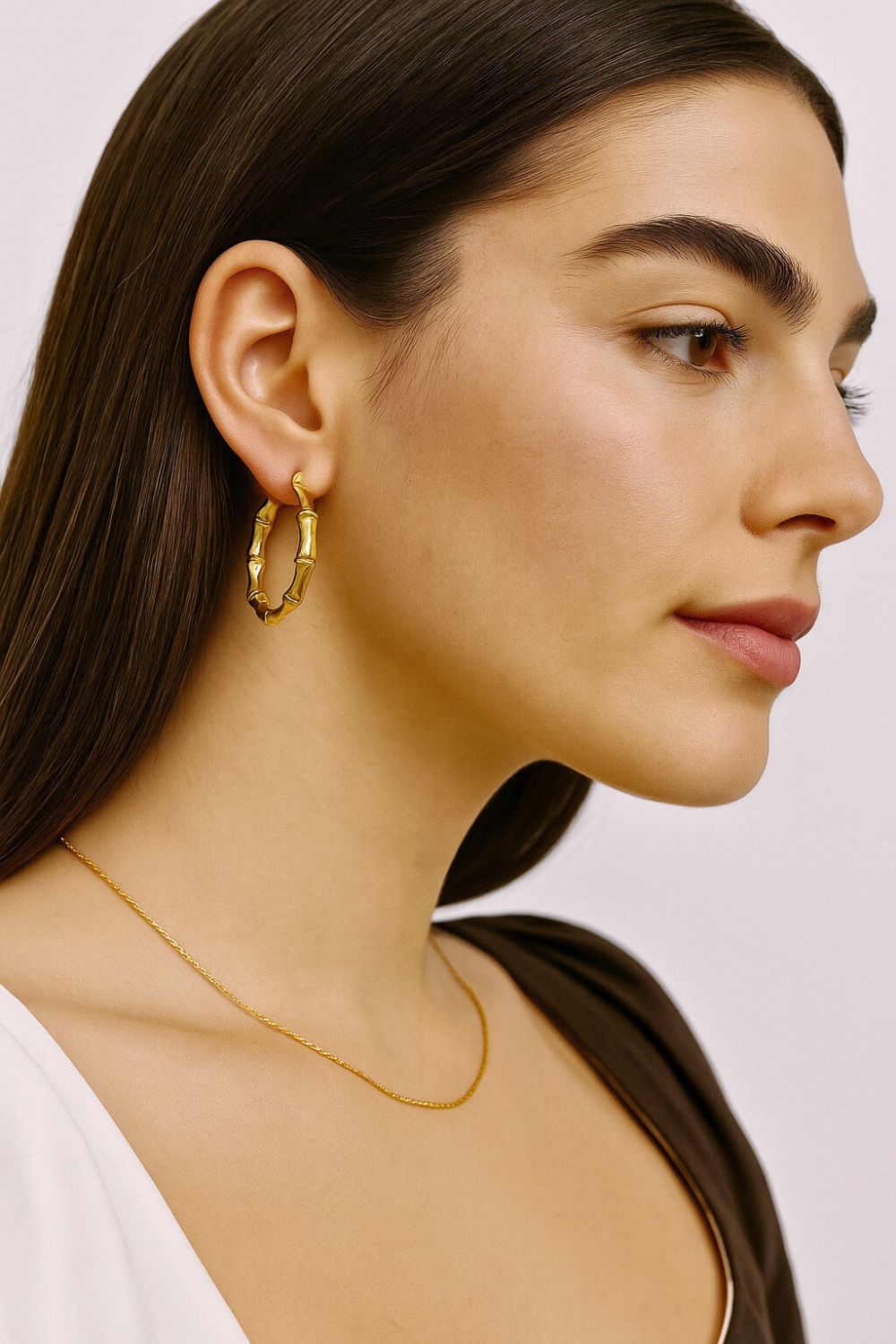 Bamboo Hoop Earrings