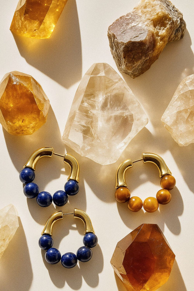 Radiance Hoop Gemstone Earrings