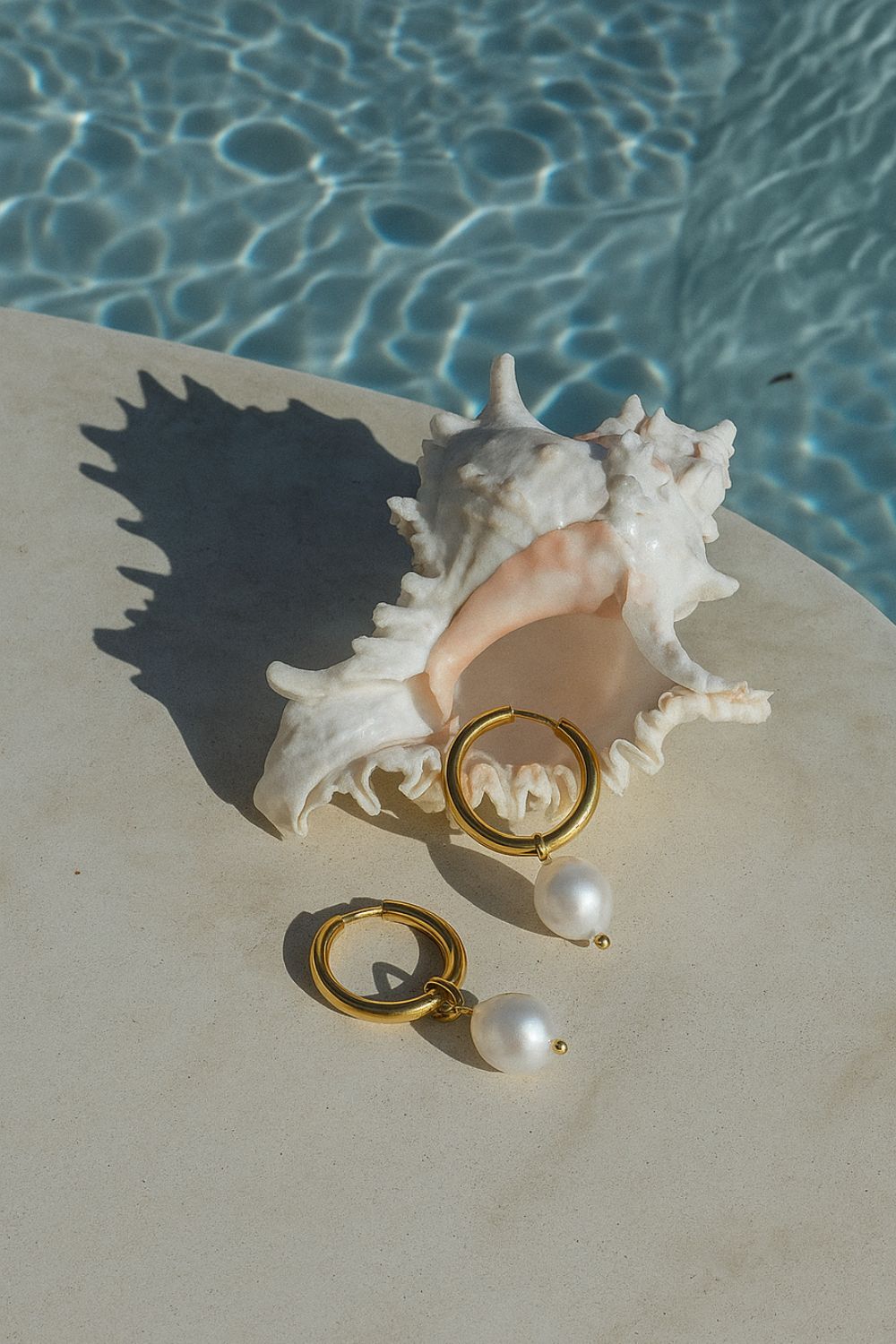 Lottie Pearl Hoop Earrings