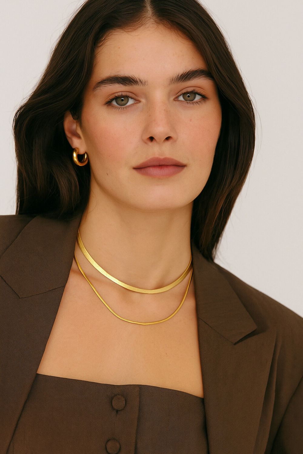 Double Layered Snake Chain Necklace