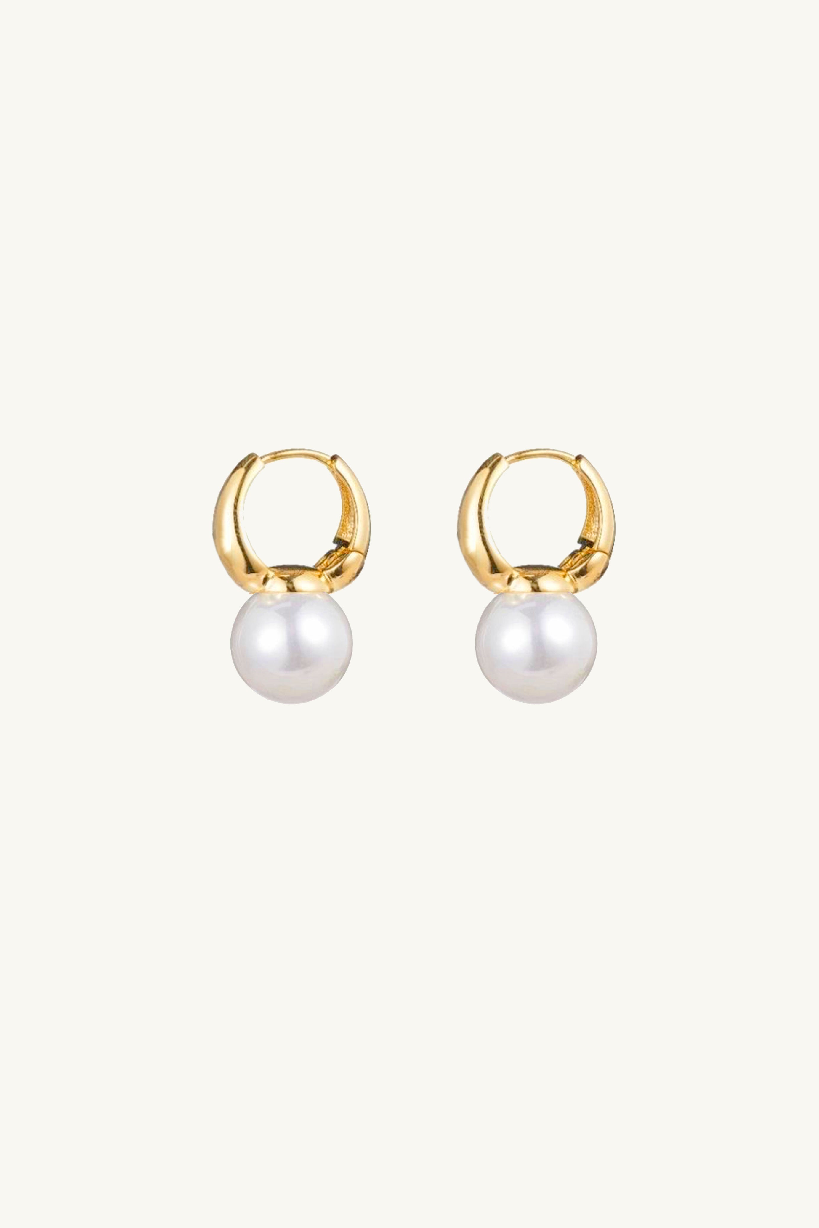 Amar Pearl Hoop Earrings