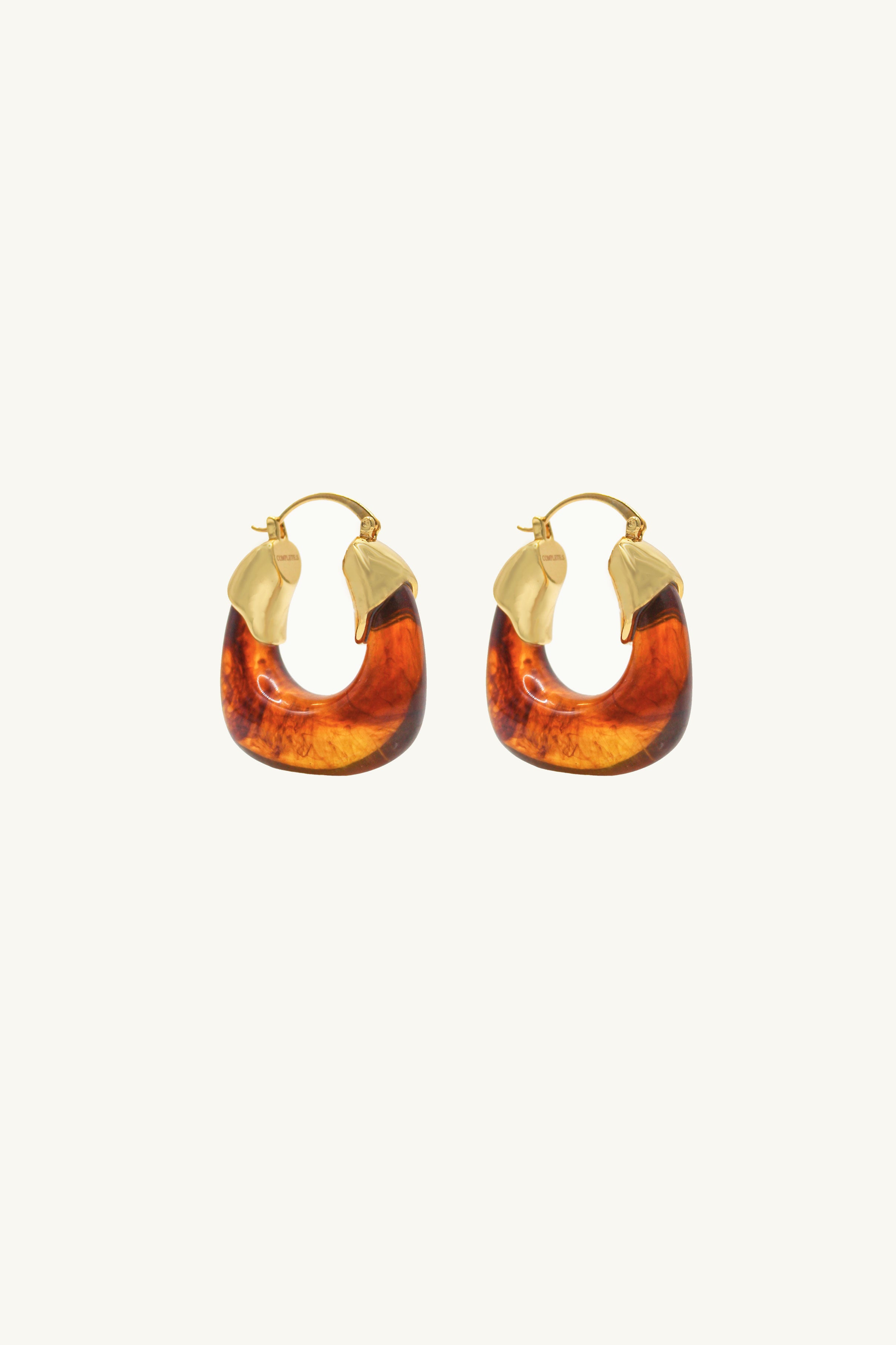 Amber Hoop Earrings