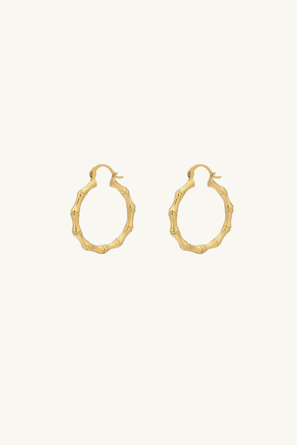 Bamboo Hoop Earrings