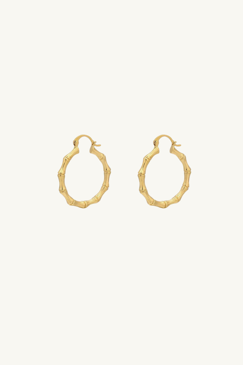 Bamboo Hoop Earrings