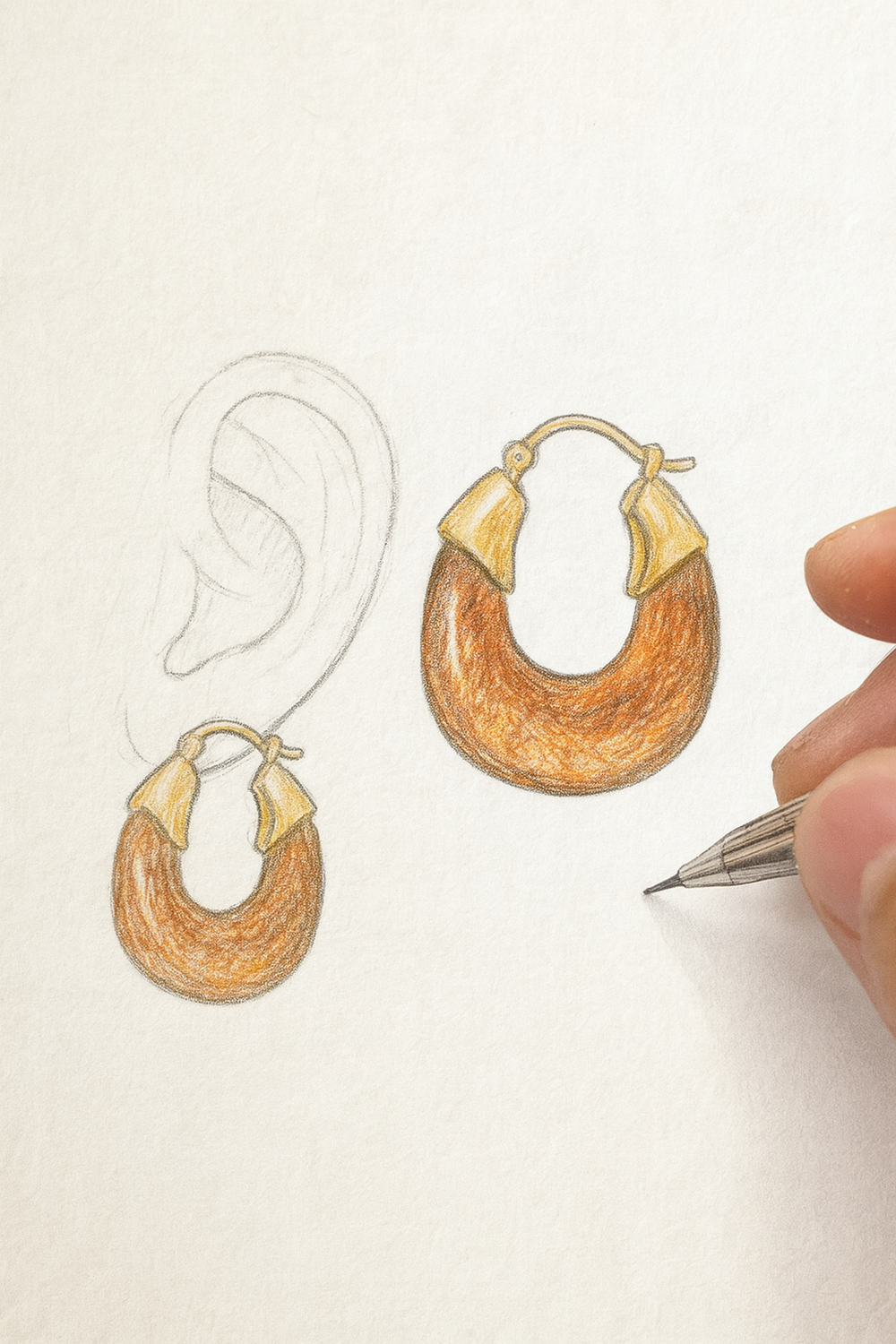 Amber Hoop Sketch 2