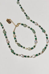 Enchanted Gemstone Necklace and Bracelet Set