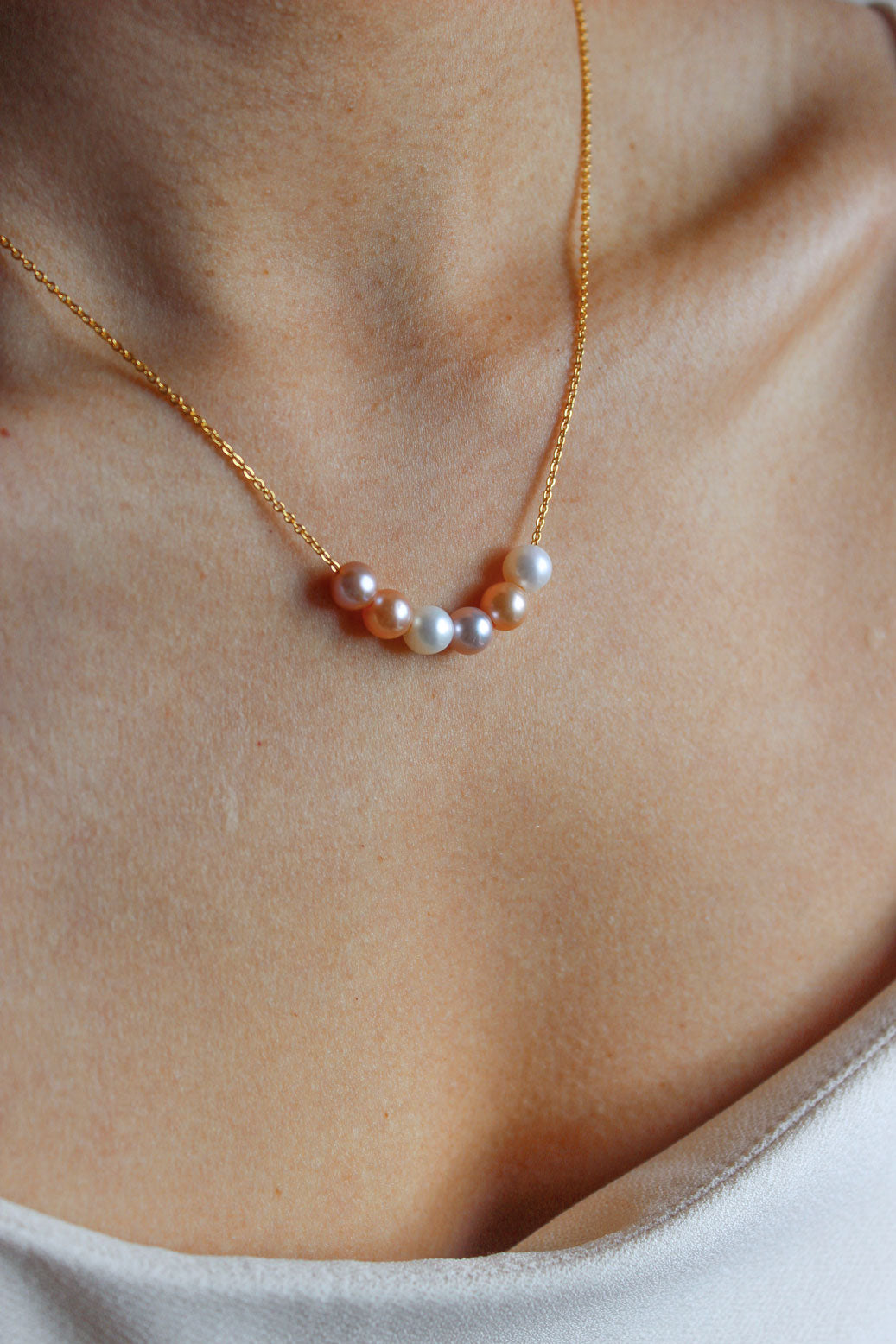 Radiant Sunset Pearl Necklace