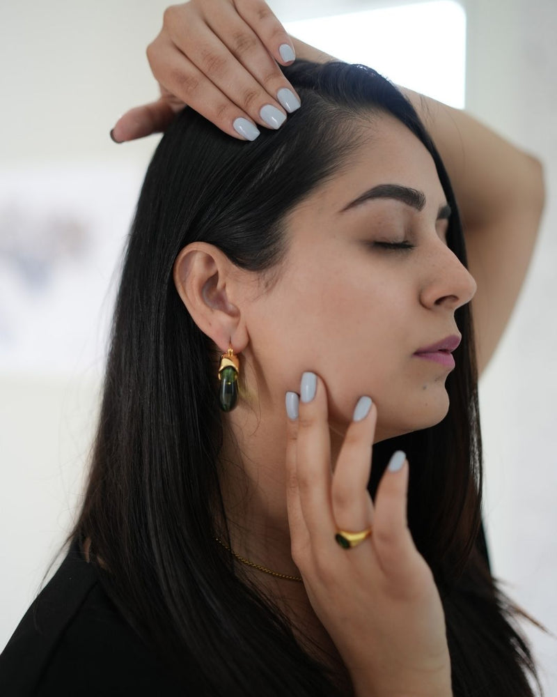 Amber and Kira Hoop Earrings