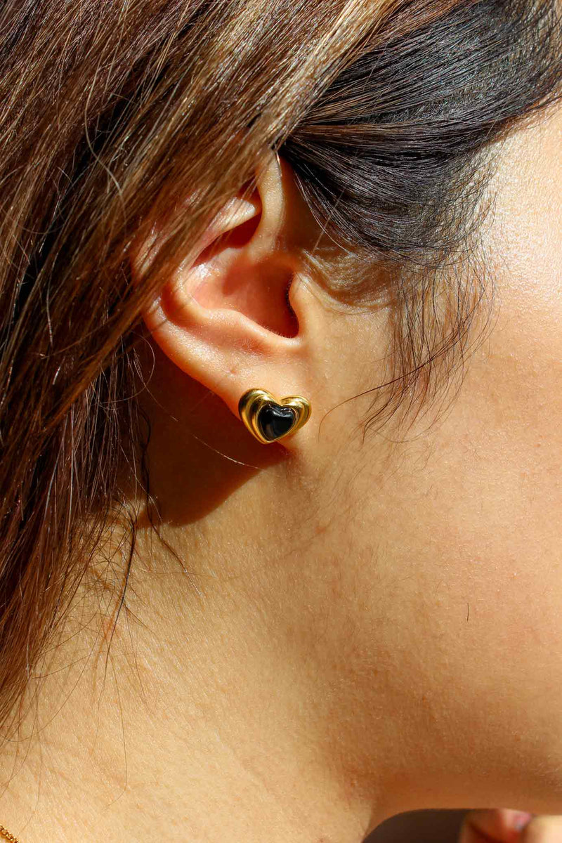 Onyx Love Earrings