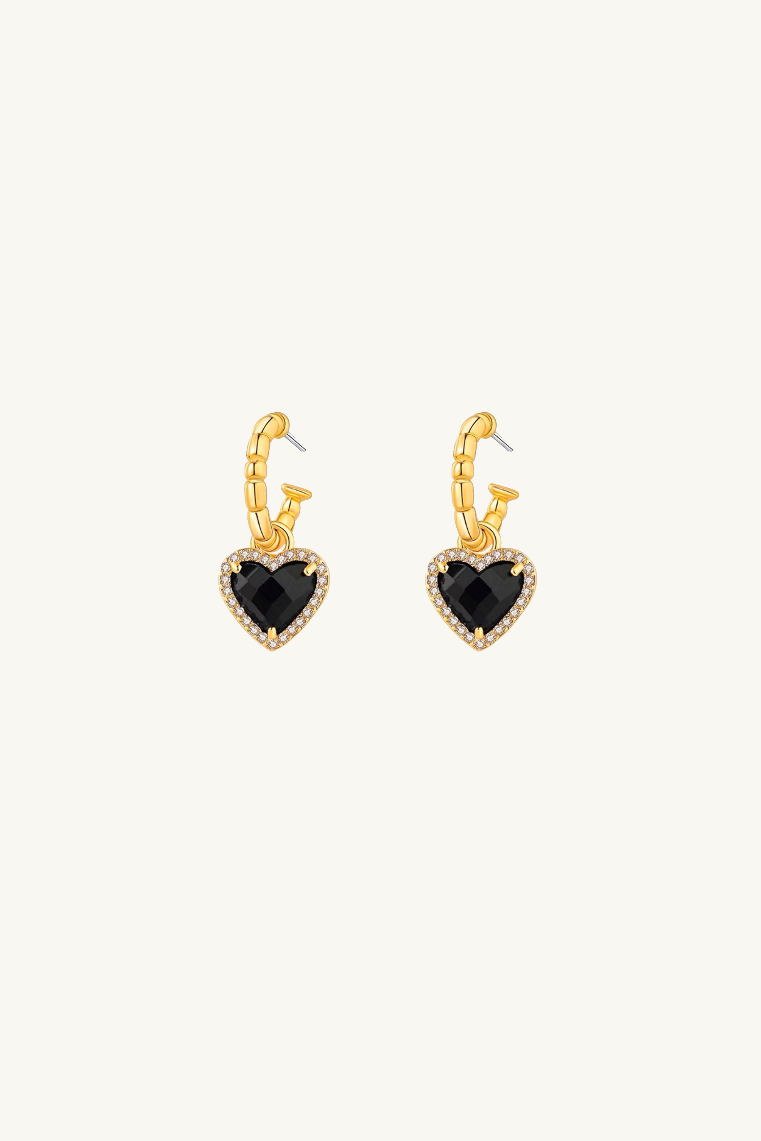 Heart Rays Dangle Earrings