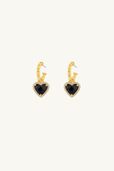 Heart Rays Dangle Earrings