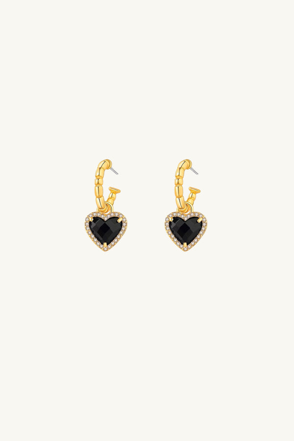 Heart Rays Dangle Earrings