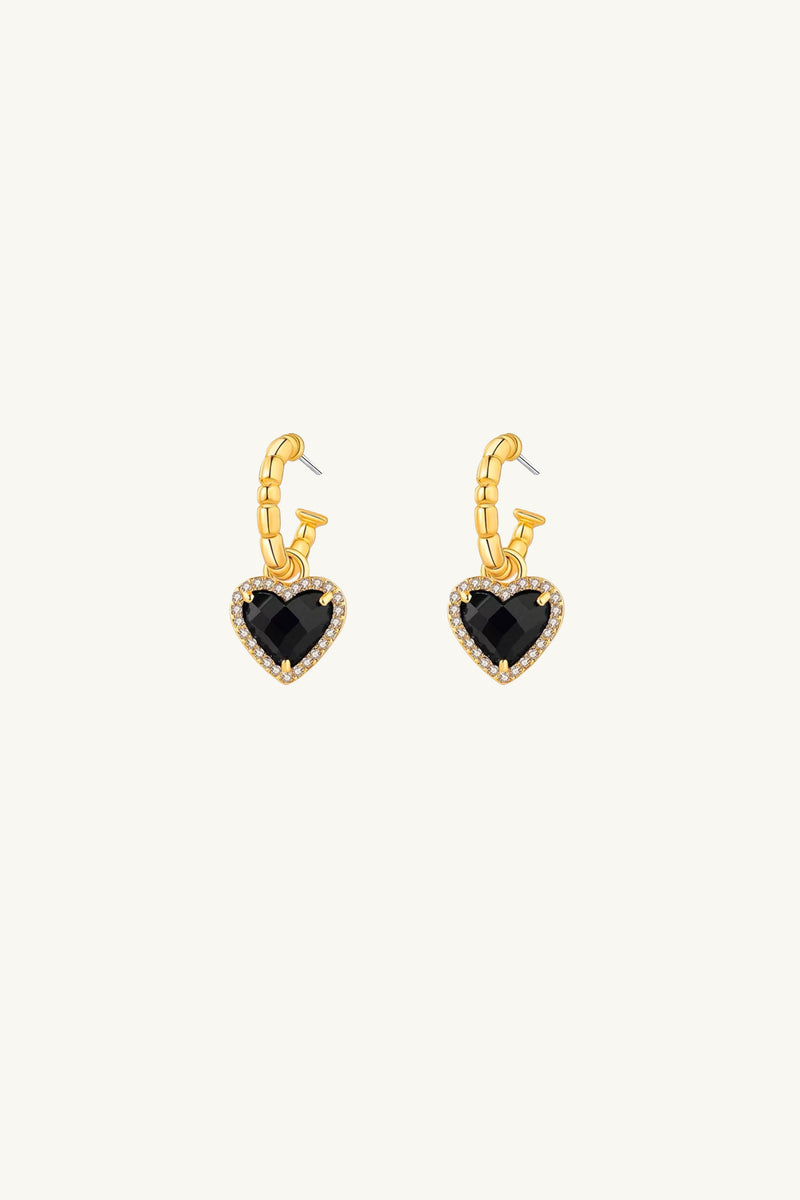 Heart Rays Dangle Earrings