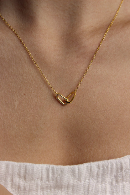Interlock Necklace and Bracelet Set