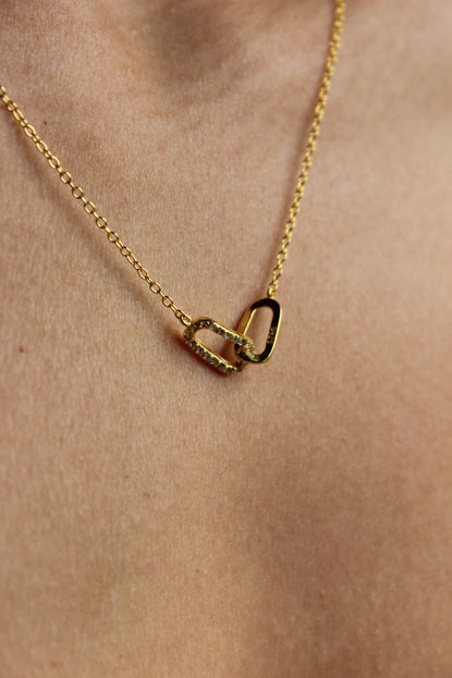 Interlock Necklace and Bracelet Set