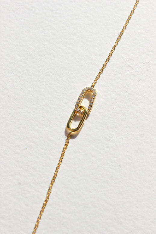 Interlock Necklace and Bracelet Set