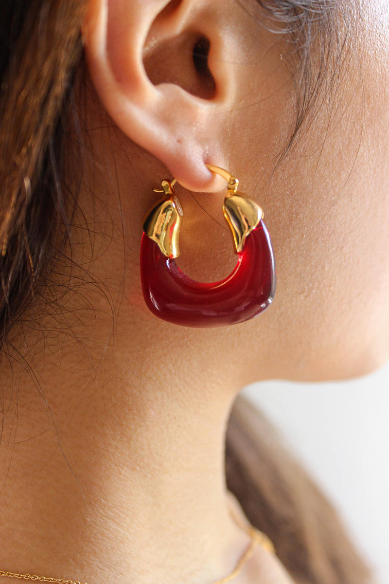 Kira Earrings/Ruby