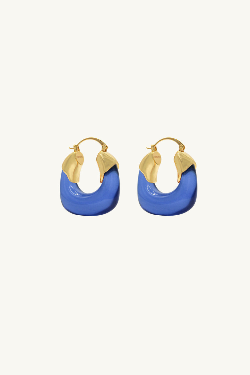 Kira Hoop Earrings/Blue