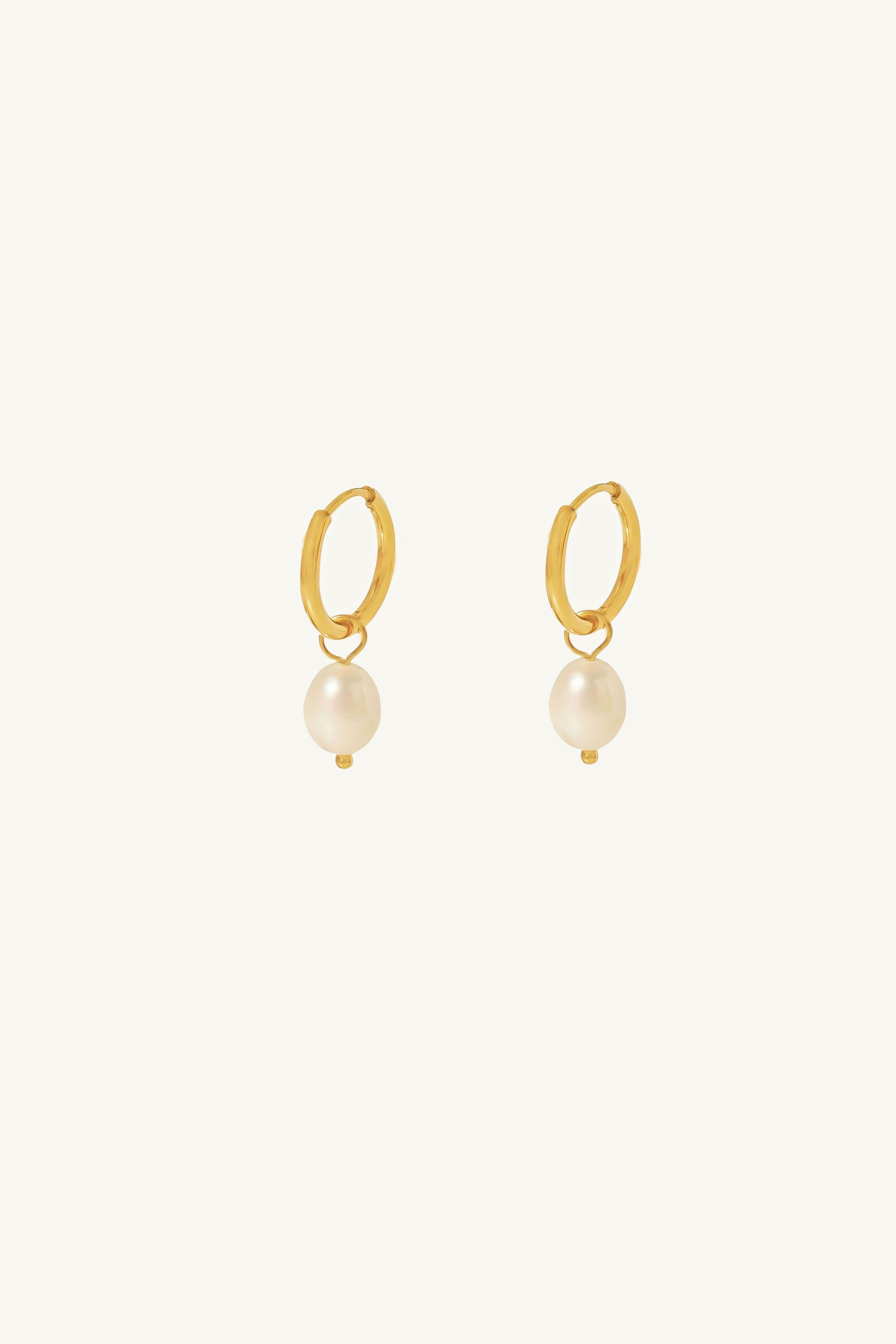 Lottie Pearl Hoop Earrings