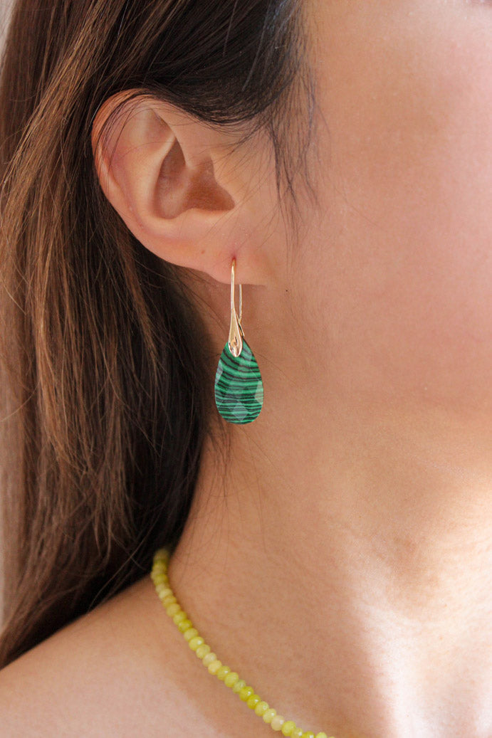 Malachite Teardrop Earrings