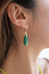 Malachite Teardrop Earrings