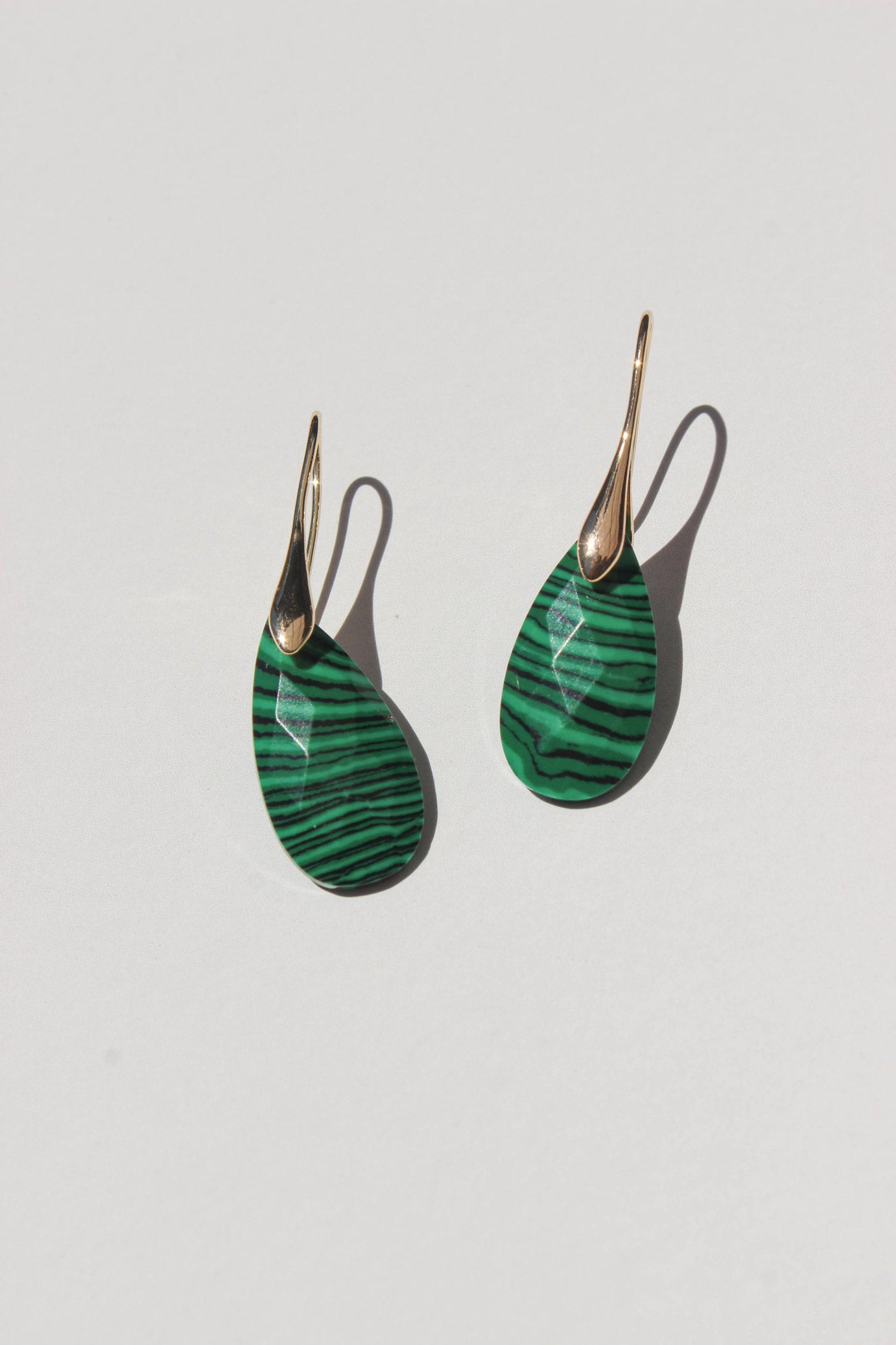 Malachite Teardrop Earrings