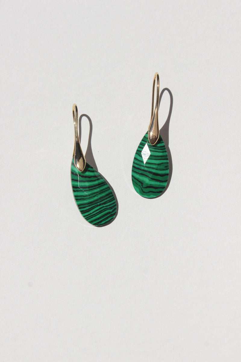 Malachite Teardrop Earrings