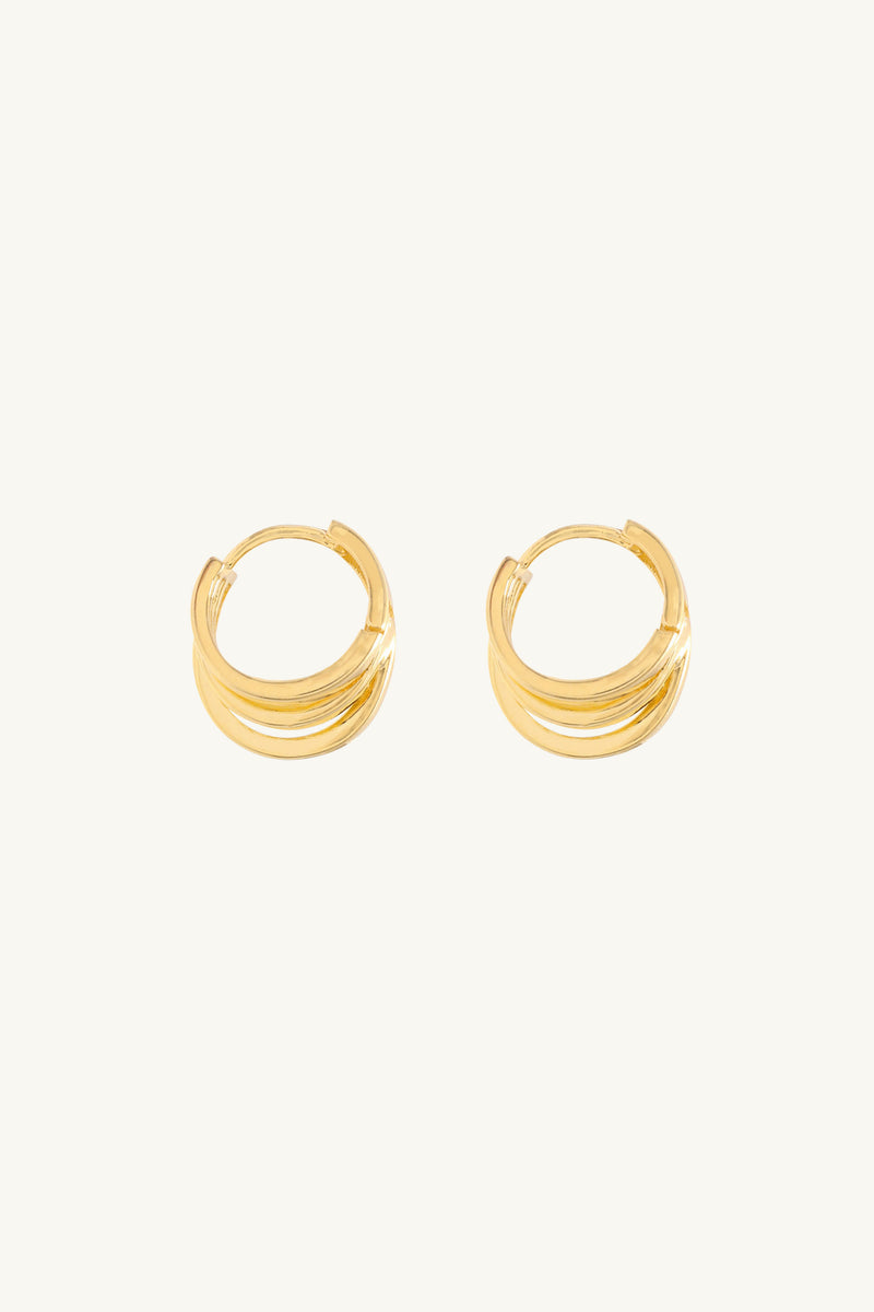 Triple Mini Hoop Earrings