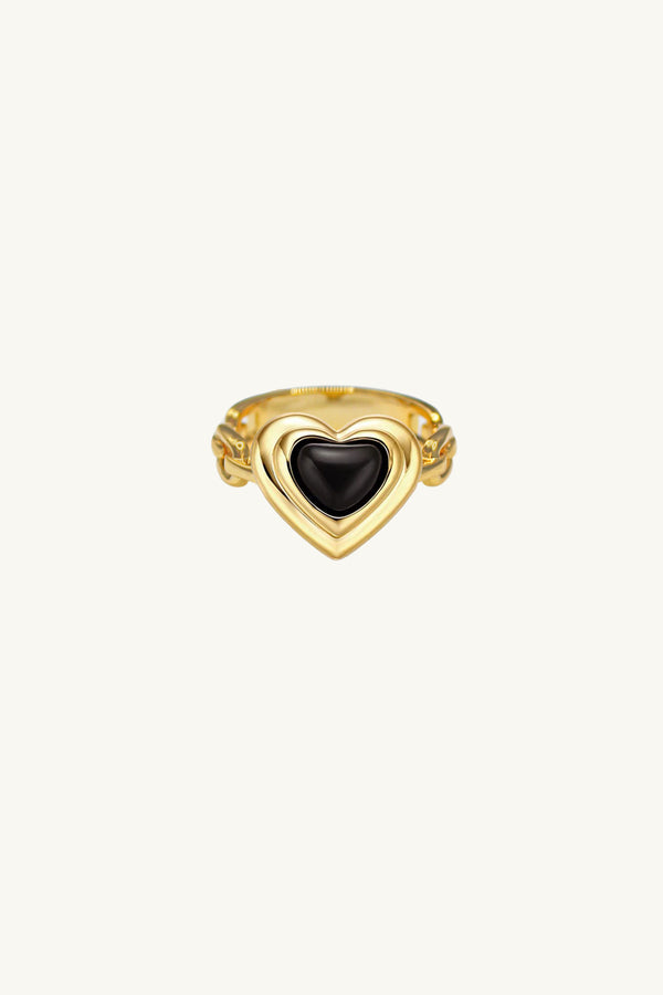 Onyx Love Ring