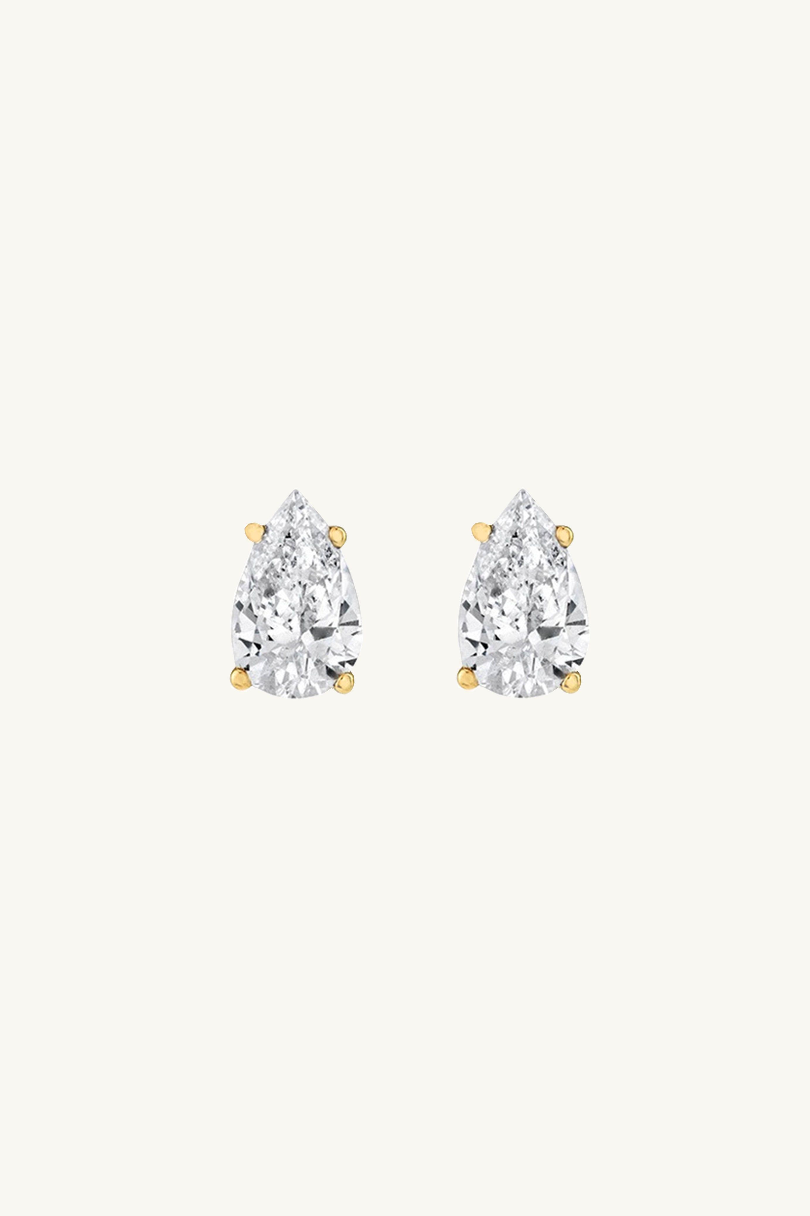 Pear Shaped Stud Earrings