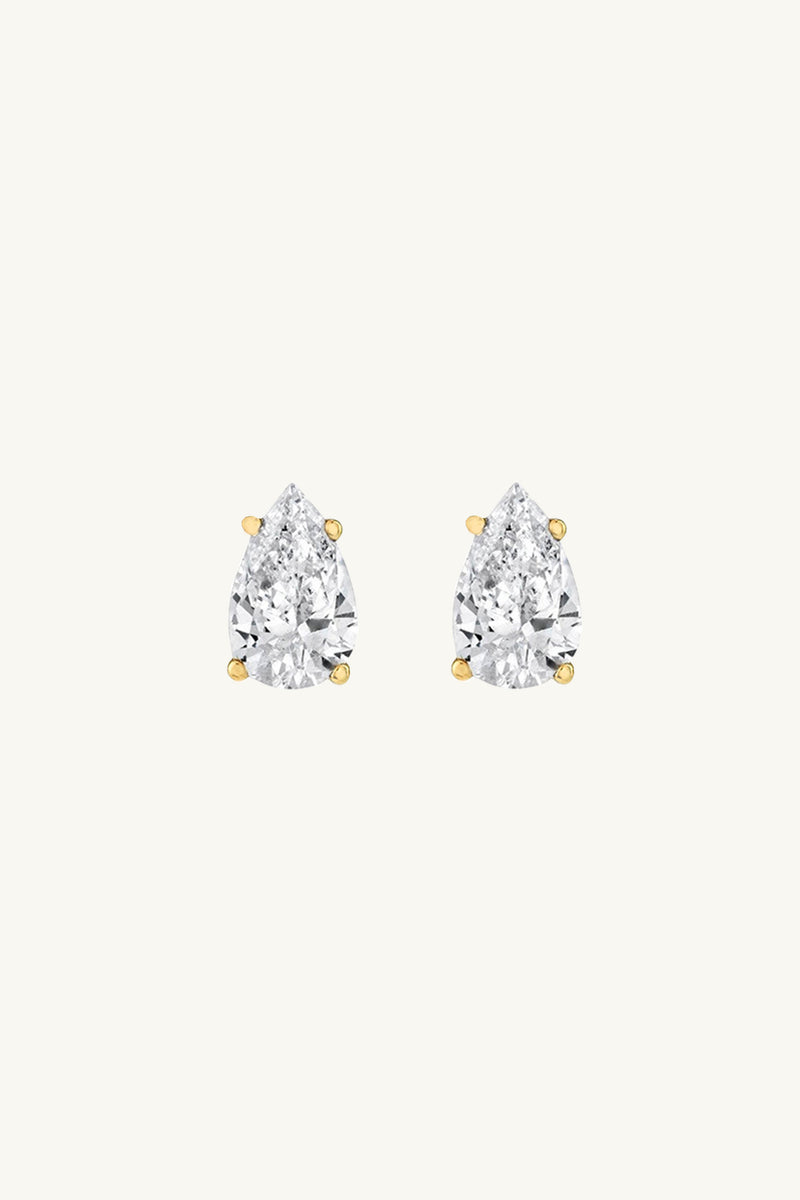 Pear Shaped Stud Earrings