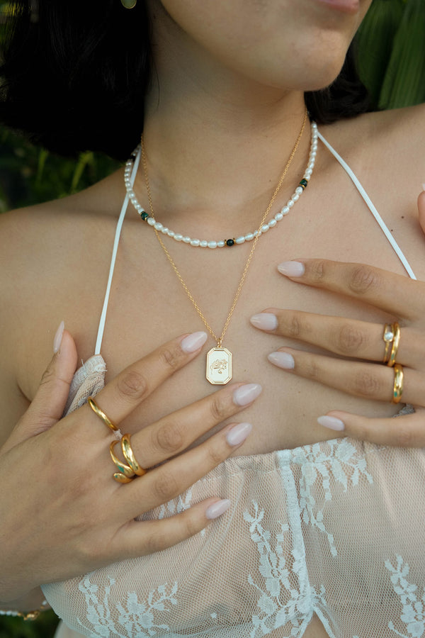 Radiant Tide Gemstone Necklace an Bracelet Set