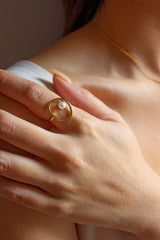 Round Pearl Ring