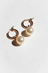 Flawless Pearl Hoop Earrings