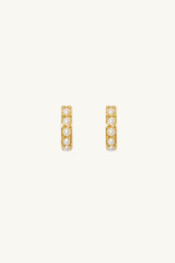 Petite Pearl Huggie Earrings