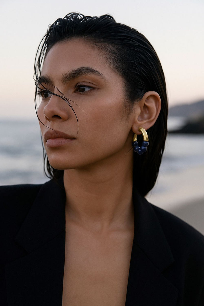 Radiance Hoop Gemstone Earrings