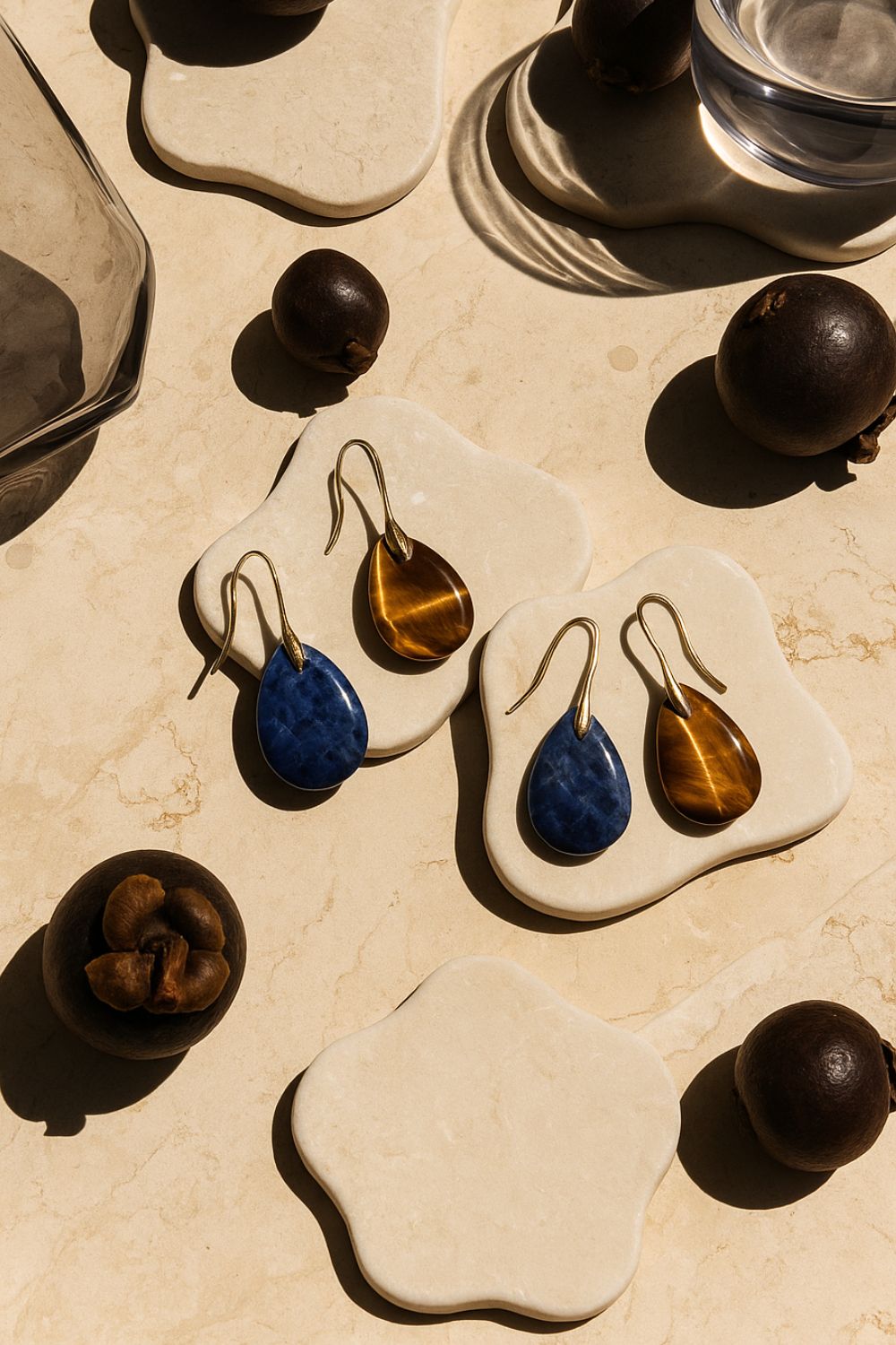 Teardrop Gemstone Earrings
