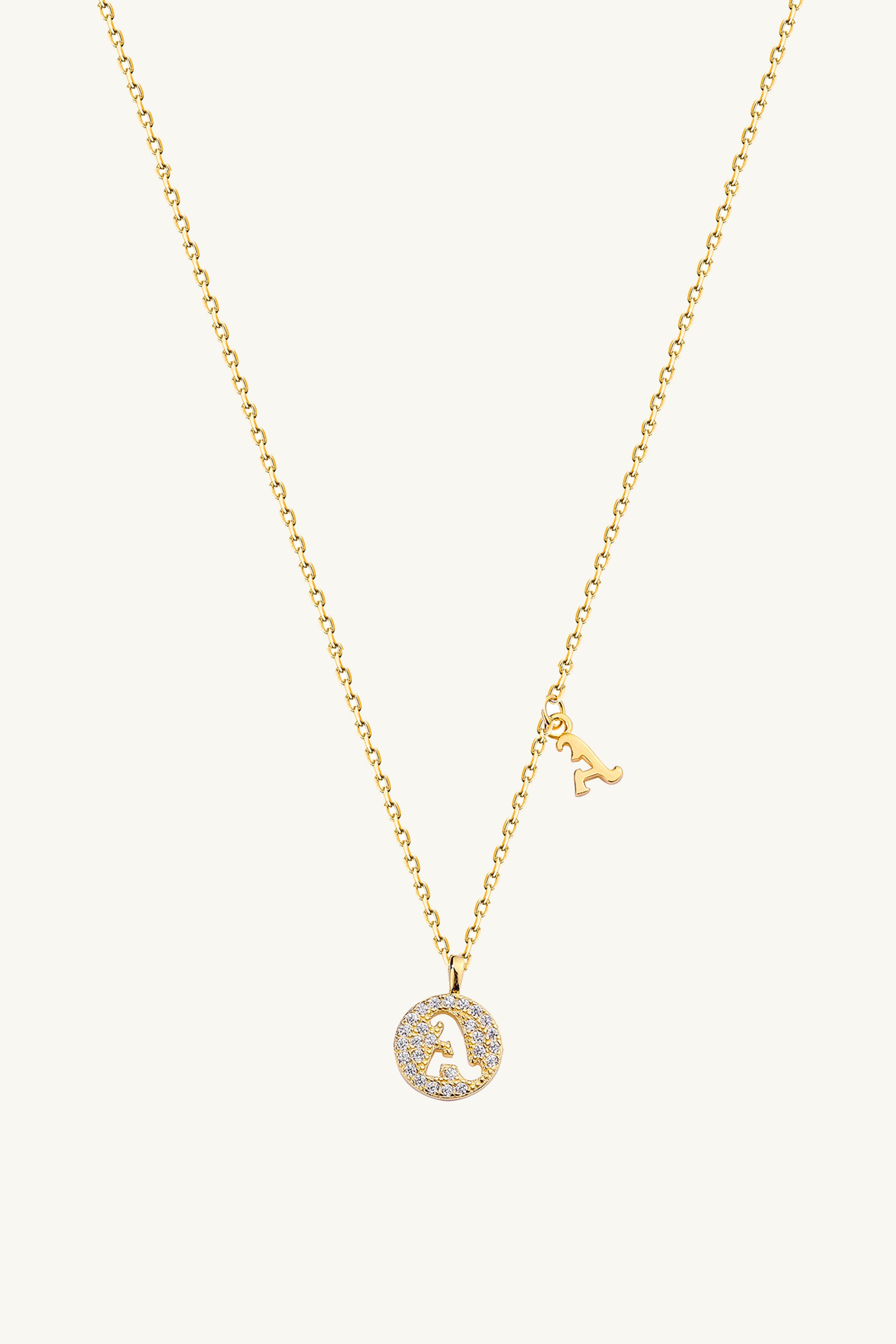 Round Initial Necklace