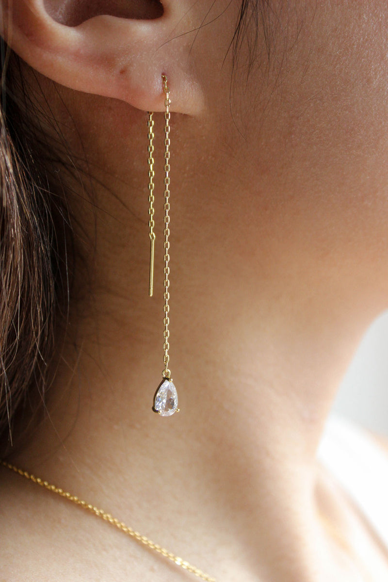 Teardrop Threader Earrings