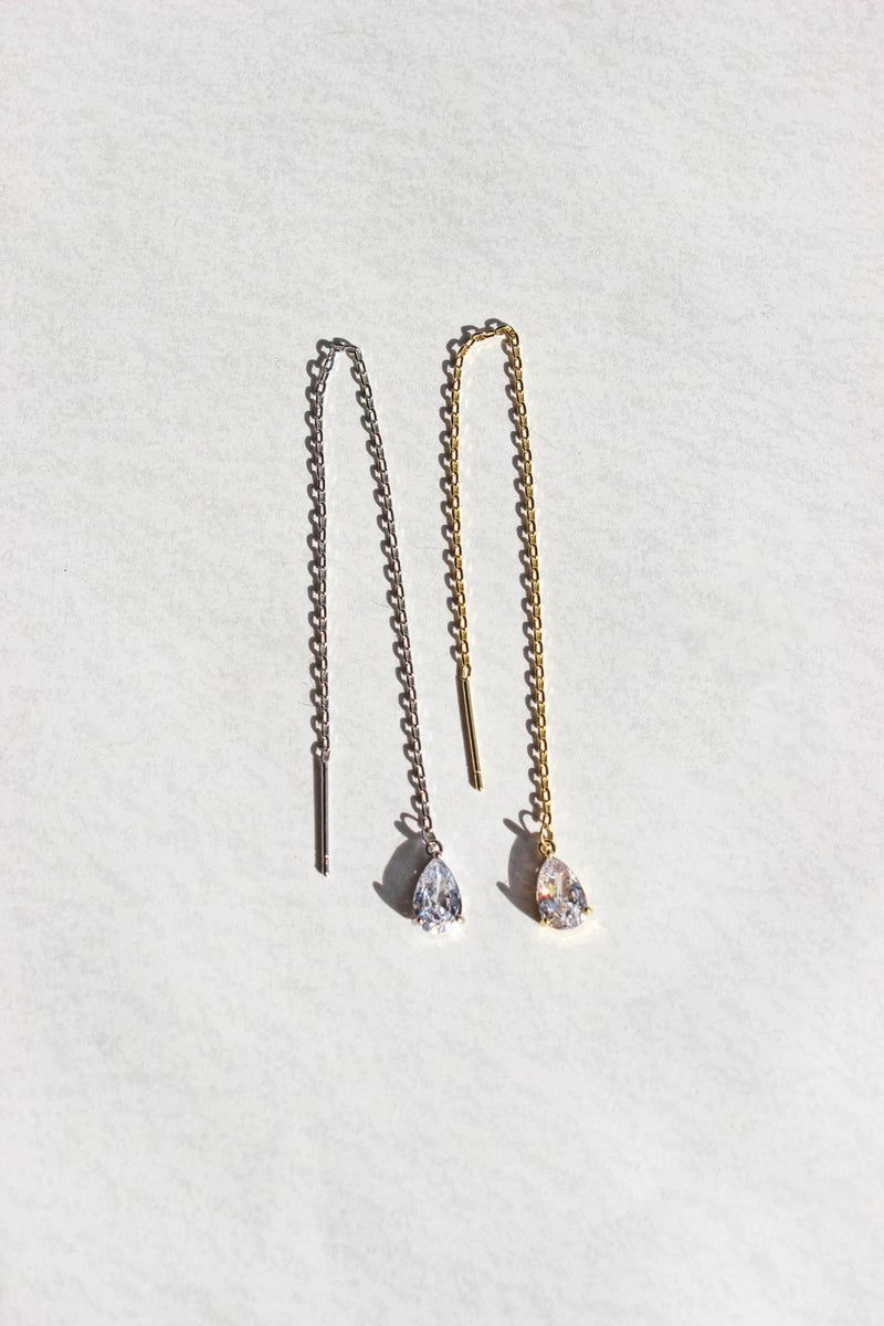 Teardrop Threader Earrings