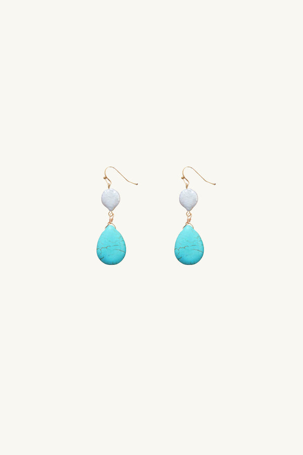 Turquoise Pearl Earrings