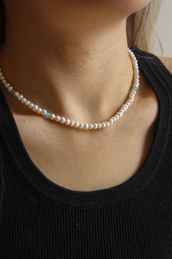 Azure Pearl Necklace